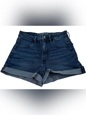 American Eagle Super Stretch Sky High Shortie Jean Shorts Rise 10" Ins 2" Size 4